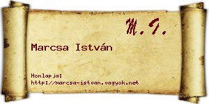 Marcsa István névjegykártya
