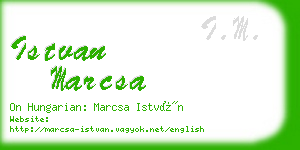 istvan marcsa business card